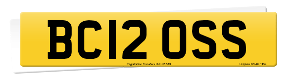 Registration number BC12 OSS